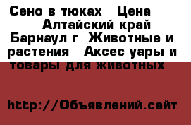 Сено в тюках › Цена ­ 150 - Алтайский край, Барнаул г. Животные и растения » Аксесcуары и товары для животных   